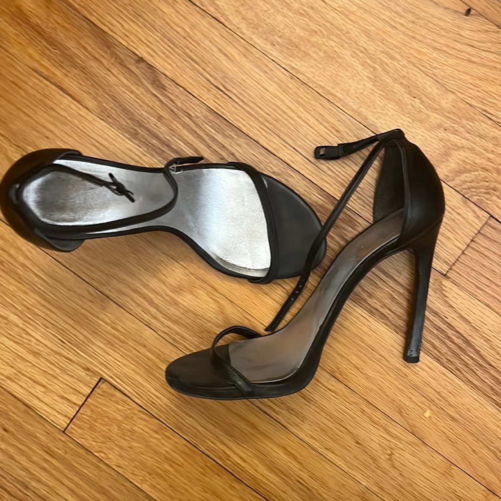 Stuart Weitzman Nudist black leather